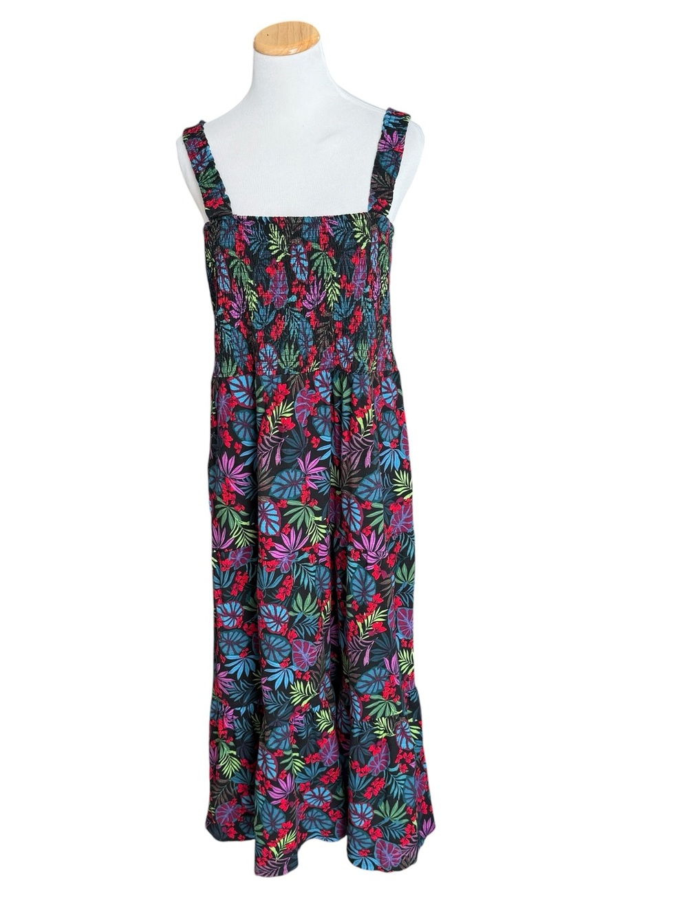 Dip Organic Cotton Floral Smocked Maxi Dress